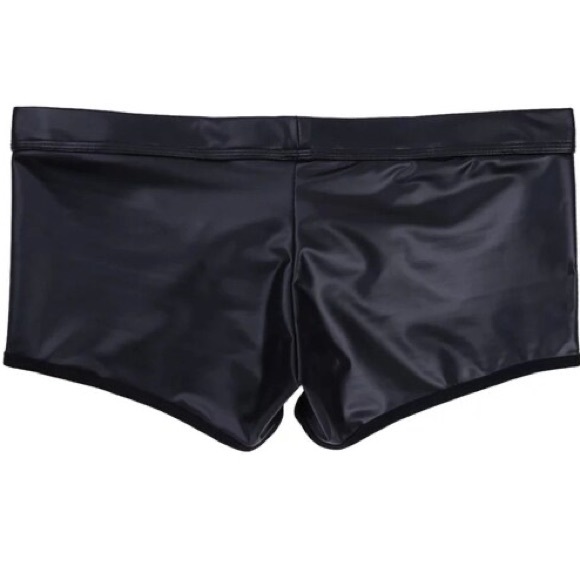 Mens Sexy Soft Leather Short Pants For Sex Latex Sheath Underwear. - Picture 3 of 5